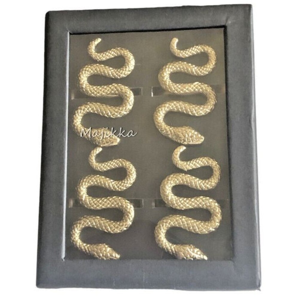 Halloween Rachel Zoe Snake Napkin Rings Set Of 4 Dining Table Setting 3x2" Gold